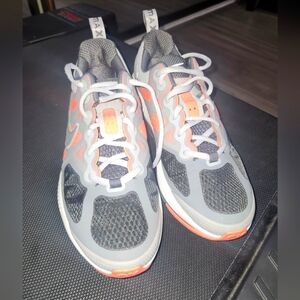 Nike Air Max Gray and Orange Sneakers